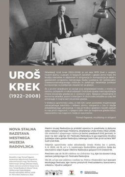 Vabilo na odprtje spominske sobe Uroša Kreka